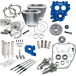 PartzBiz HD 330-0663 - S&S 88” to 100” Silver Power Package Gear Drive 585GE Cam Harley Twin Cam 99-06 PartzBiz HD 330-0663 - S&S 88” to 100” Silver Power Package Gear Drive 585GE Cam Harley Twin Cam 99-06