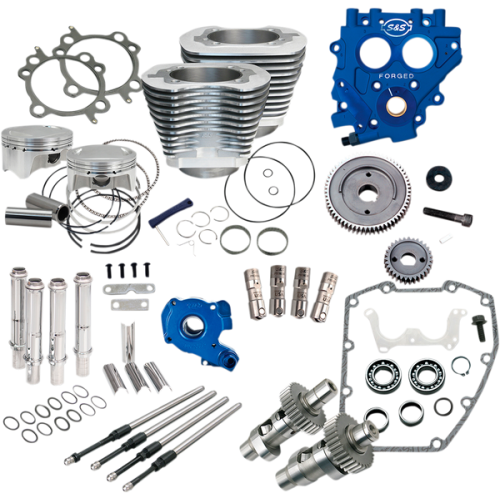 PartzBiz HD: 3465387-S&S 88” to 100” Silver Power Package Gear Drive 585GE Cam Harley Twin Cam 99-06 PartzBiz HD: 3465387-S&S 88” to 100” Silver Power Package Gear Drive 585GE Cam Harley Twin Cam 99-06