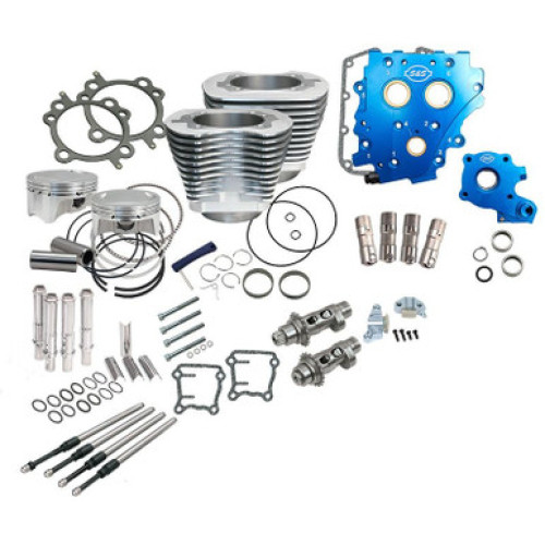 PartzBiz HD: 3465436-S&S 110” Power Package Silver Chain Drive 585CE Cam Engine Harley Twin Cam 07-17 PartzBiz HD: 3465436-S&S 110” Power Package Silver Chain Drive 585CE Cam Engine Harley Twin Cam 07-17