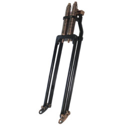 PartzBiz HD 35236 - 2” Under 20” Black Copper Brass Springer Front End Harley Bobber Chopper Softail