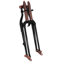 PartzBiz HD 35246 - Antique Replica Black Copper 28 18” 2 Under Stock Harley Springer Fork Front End