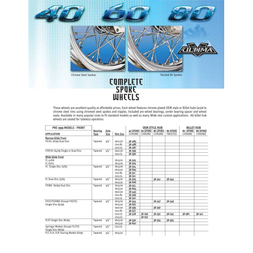 PartzBiz HD: 3447150-Chrome 16” X 3” Front 80 Spoke Wheel 84-99 Harley Softail FXST Dyna Wide Glide PartzBiz HD: 3447150-Chrome 16” X 3” Front 80 Spoke Wheel 84-99 Harley Softail FXST Dyna Wide Glide