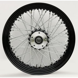 PartzBiz HD 36-657 - Black Rim Hub 16 x 3.5 60 Spoke Rear Wheel Rim Harley Touring Dyna Softail Xl