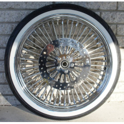 PartzBiz HD 37-526-WW-PACKAGE - Chrome 48 King Fat Spoke 21 X 2.15 Front Wheel Rim WWW Tire Package Harley FXST PartzBiz HD 37-526-WW-PACKAGE - Chrome 48 King Fat Spoke 21 X 2.15 Front Wheel Rim WWW Tire Package Harley FXST