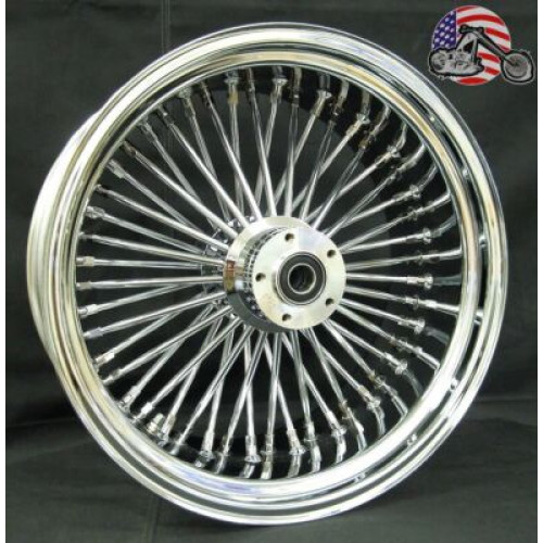 PartzBiz HD: 3454057-Ultima Chrome 16 x 5.5 48 Fat King Spoke Rear Wheel Harley Chopper Bobber Custom