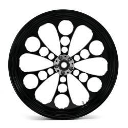 PartzBiz HD 37-648 - Ultima Black 18 x 3.5 ดิสก์เดี่ยว Billet Kool Kat ล้อหน้า Harley Touring 84+ PartzBiz HD 37-648 - Ultima Black 18 x 3.5 ดิสก์เดี่ยว Billet Kool Kat ล้อหน้า Harley Touring 84+