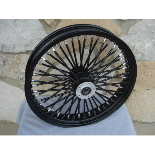 PartzBiz HD: 3456915-Ultima 48 King Spoke Fat 23 3.5 ขอบล้อหน้า Harley Touring Dual Disk สีดำ