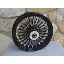 PartzBiz HD 37-728 - Black Out 18 3.5 48 Fat King Spoke Rear Wheel Rim Harley Touring Softail Bagger