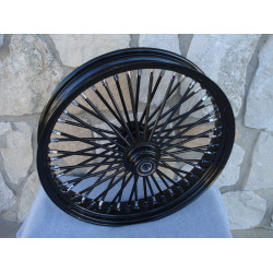 PartzBiz HD 37-734-25MM - Ultima 48 King Spoke Fat 23X3.5 Front Wheel Rim Harley Black Out Single Disc 08+ PartzBiz HD 37-734-25MM - Ultima 48 King Spoke Fat 23X3.5 Front Wheel Rim Harley Black Out Single Disc 08+
