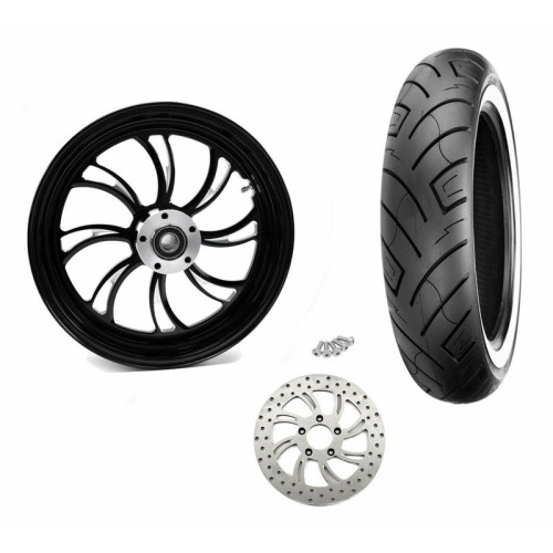PartzBiz HD: 3479972-Ultima Vortex Black Billet 18 3.5 ขอบล้อหลัง WWW ชุดยาง Harley 84-07 PartzBiz HD: 3479972-Ultima Vortex Black Billet 18 3.5 ขอบล้อหลัง WWW ชุดยาง Harley 84-07