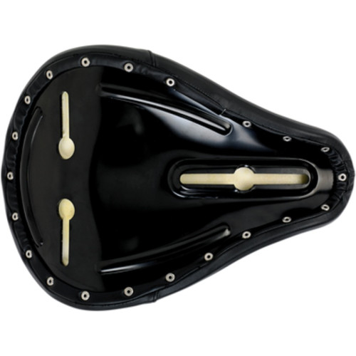 PartzBiz HD: 3481439-Biltwell Midline Seat Tuck N Roll Black Solo Classic Retro Style Custom Chopper