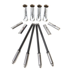 PartzBiz HD 4097 - Feuling Quick Install Pushrods Chrome Tubes Kit 99-17 Twin Cam Harley