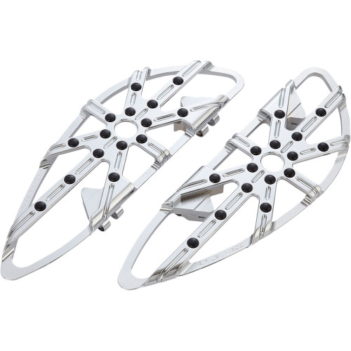 PartzBiz HD: 3484954-Arlen Ness 10 Gauge Driver Floorboards Chrome 18” Pair Set Harley Softail 18+