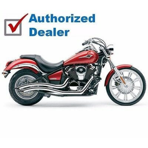 PartzBiz HD: 3449090-Cobra Chrome Speedster Swept Exhaust Pipes 2006-2016 Kawasaki Vulcan VN900