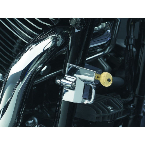 PartzBiz HD: 3451259-Kuryakyn Universal Helmet Lock Chrome 1 1/4” 1-1/2” Frame Harley Suzuki Honda