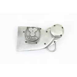PartzBiz HD 48-1545 - V-Twin Silver Patina 4” x 2” Belt Buckle Cover Harley Sportster XL Points System