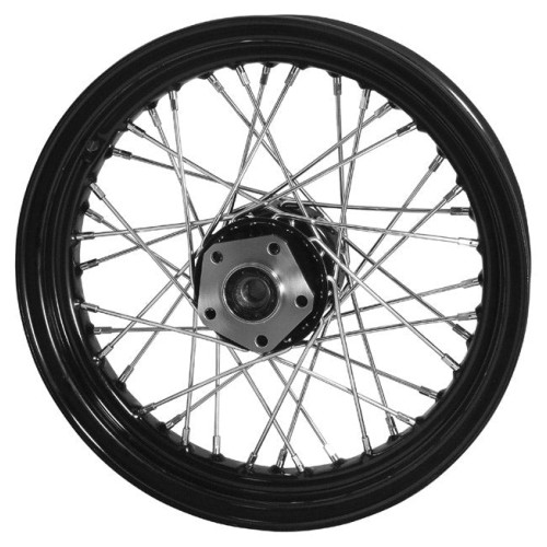 PartzBiz HD: 3452786-Rear 16 x 3 40 Spoke Black Rim Hub Wheel Harley Sportster Dyna FXR 1979-1999 FX
