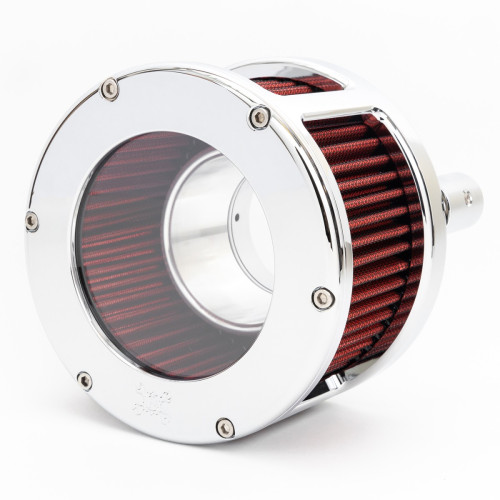 PartzBiz HD: 3485498-Feuling BA Race Series Air Cleaner Red Filter Chrome Clear Cover Kit Harley M8 PartzBiz HD: 3485498-Feuling BA Race Series Air Cleaner Red Filter Chrome Clear Cover Kit Harley M8