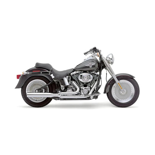 PartzBiz HD: 3485397-Cobra Chrome Power Pro HP 2 Into 1 Pipe Exhaust System Harley 2012-2017 Softail
