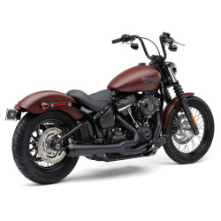 PartzBiz HD 6478B - Cobra El Diablo Black 2-1 2 into 1 Exhaust Header Pipes Harley Softail M8 2018+