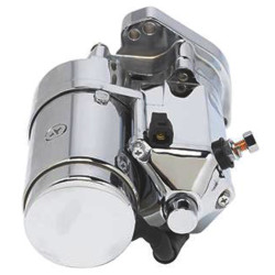 PartzBiz HD 70-227 - Ultima Thunder Fire Chrome 2.0KW Side Angled Post Starter 89-06 Harley Big Twin