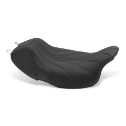 PartzBiz HD 75059 - Mustang Revere Journey Solo Seat Gravity เย็บสีดำ Harley 08-20 Touring