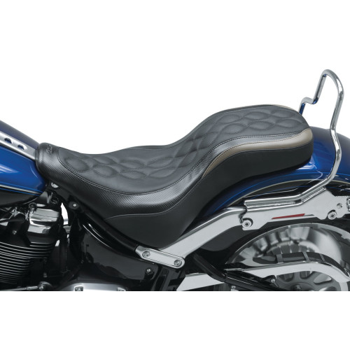 PartzBiz HD: 3455432-Mustang Day Tripper One Piece Driver Passenger Seat Harley Softail Fat Boy FLFB