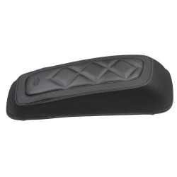 PartzBiz HD 77625 - Mustang Saddlebag Plain Black Lid Covers เย็บสีดำ 14-21 Harley Touring