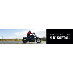 PartzBiz HD 79486 - Mustang Wide Touring Chrome Studded ที่นั่งผู้โดยสารด้านหลัง Harley Softail