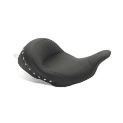 PartzBiz HD 79911 - Mustang LowDown Vintage Solo Seat w Backrest Chrome Studs 09-2019 Harley Touring PartzBiz HD 79911 - Mustang LowDown Vintage Solo Seat w Backrest Chrome Studs 09-2019 Harley Touring