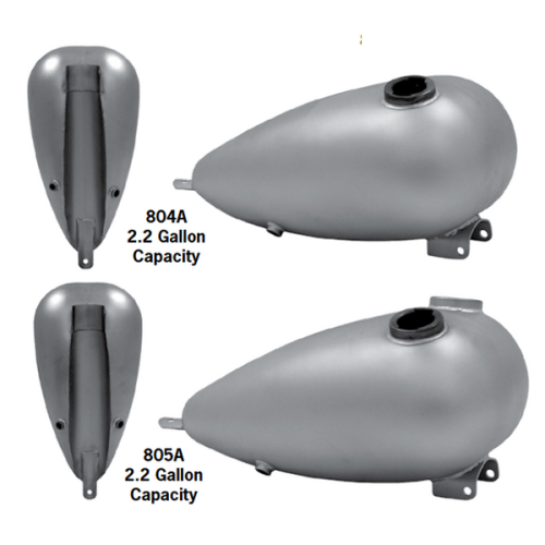 PartzBiz HD: 3477222-2.2 Gallon Narrow Frisco Mustang Alien Wasp Gas Fuel Tank Chopper Harley Paughco