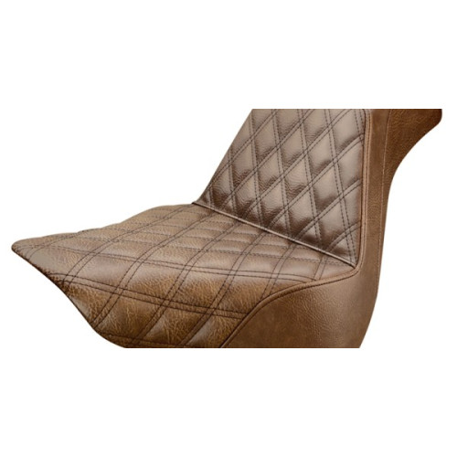 PartzBiz HD: 3467014-Saddlemen Step Up Brown 2 Up Lattice Stitch Seat Harley Softail Fat Boy FLFB 18+ PartzBiz HD: 3467014-Saddlemen Step Up Brown 2 Up Lattice Stitch Seat Harley Softail Fat Boy FLFB 18+