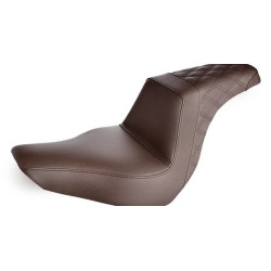 PartzBiz HD 818-29-173BR - Saddlemen Step Up Brown Rear Lattice Stitch Seat Harley 18+ Softail FXLR FLSB