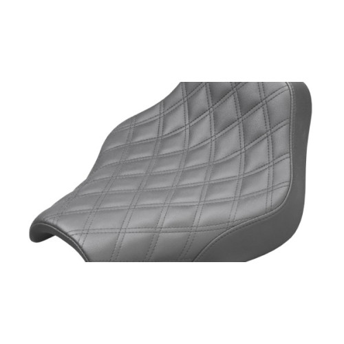 PartzBiz HD: 3472159-Saddlemen Black Renegade Lattice Stitch Driver Solo Seat Harley 18+ FXBB FXST M8