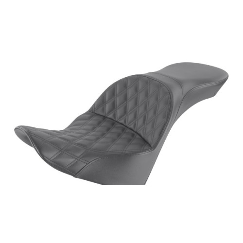 PartzBiz HD: 3474840-Saddlemen Black Explorer Lattice Stitch 2 Up Gel Core LS Seat Harley Softail 18+