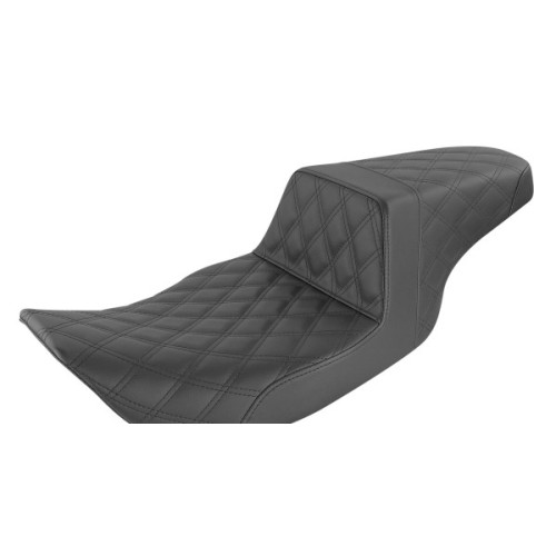 PartzBiz HD: 3472106-Saddlemen Black Full Lattice Stitch Step 2 ขึ้นเบาะ Harley 97-07 Touring FLHR/X