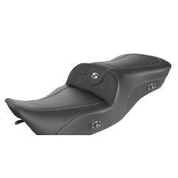 PartzBiz HD 897-06-185HCT - Saddlemen Roadsofa Heated Carbon Fiber Seat Foam Gel Harley Touring 99-07