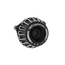 PartzBiz HD 910-0100 - Rinehart Black Moto Inverted Air Cleaner Filter 17+ Harley Touring & Softail M8