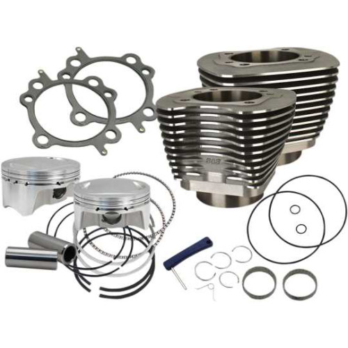 PartzBiz HD: 3478600-S&S Bolt In Sidewinder 4” Big Bore Cylinder Kit 100” Black Harley Twin Cam 99-06 PartzBiz HD: 3478600-S&S Bolt In Sidewinder 4” Big Bore Cylinder Kit 100” Black Harley Twin Cam 99-06