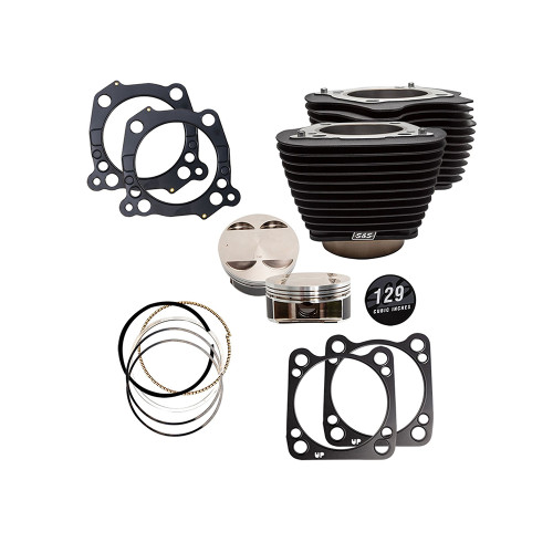 PartzBiz HD: 3479059-S&S M8 Big Bore 129‚” กระบอกสูบสีดำ ลูกสูบ 4.375 จังหวะ ชุดปลายด้านบน Harley 17+ PartzBiz HD: 3479059-S&S M8 Big Bore 129‚” กระบอกสูบสีดำ ลูกสูบ 4.375 จังหวะ ชุดปลายด้านบน Harley 17+