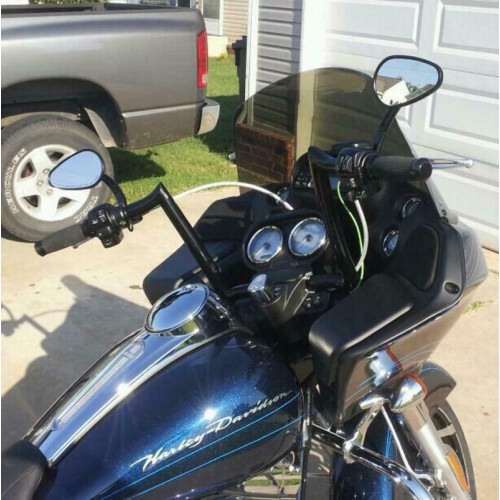 PartzBiz HD: 3452186-New Paul Yaffe Originals OEM Black 10‚” แฮนด์บาร์ Monkey Bar Ape Hangers Harley