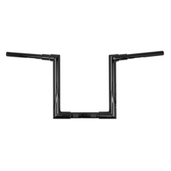 PartzBiz HD B12-6090B - Burly Jason 1-1/2‚” แฮนด์ Apes 12‚” Black Harley Notched Slotted Dimpled