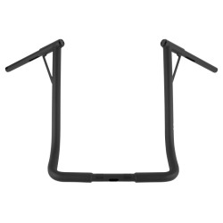 PartzBiz HD B12-7006TB - Burly Louie B 1-1/4‚” แฮนด์ Ape 19‚” Black Harley Notched Slotted Drilled