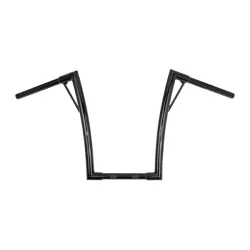 PartzBiz HD B12-7008B - Burly Louie 1-1/4‚” แฮนด์ Ape 12‚” Black Harley Notched Slotted Drilled