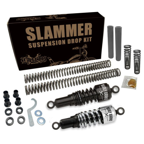 PartzBiz HD: 3444564-Burly Chrome Slammer Shocks + Fork Springs Kit 2004-2015 Sportster XL 883 1200 PartzBiz HD: 3444564-Burly Chrome Slammer Shocks + Fork Springs Kit 2004-2015 Sportster XL 883 1200