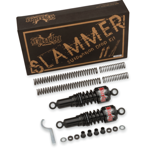 PartzBiz HD: 3446693-Burly Black Slammer Shocks + Fork Springs Lowering Kit 2006-2014 Harley Dyna FXD PartzBiz HD: 3446693-Burly Black Slammer Shocks + Fork Springs Lowering Kit 2006-2014 Harley Dyna FXD