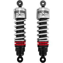 PartzBiz HD B28-1204 - Burly Brand B28-1204 Chrome 11.5" Slammer Plus Lowering Shocks Harley FLH 80-Up 1310-1965 13101965 FLH FLT FLHT FLHX FLTR electra road street glide king tour best for performance install bolt on PartzBiz HD B28-1204 - Burly Brand B28-1204 Chrome 11.5" Slammer Plus Lowering Shocks Harley FLH 80-Up 1310-1965 13101965 FLH FLT FLHT FLHX FLTR electra road street glide king tour best for performance install bolt on