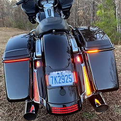PartzBiz HD CD-FASCIA-HD-RB - Black Fascia Led Light Panels w/Red Lens