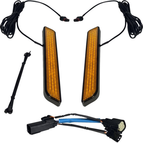 PartzBiz HD: -Custom Dynamics LED Front Fork Lightz Amber Lens Black Universal 12V CD-FORK-UNV-SB 2040-2665 20402665 motorcycle cafe bobber project honda yamaha kawasaki suzuki electra road street glide king tri trike touring best for buy PartzBiz HD: -Custom Dynamics LED Front Fork Lightz Amber Lens Black Universal 12V CD-FORK-UNV-SB 2040-2665 20402665 motorcycle cafe bobber project honda yamaha kawasaki suzuki electra road street glide king tri trike touring best for buy