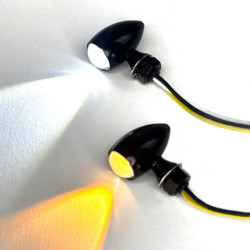 PartzBiz HD CD-MICRO-A-B - Custom Dynamics Black Micro Bullet Amber LED Front Turn Signals Universal PartzBiz HD CD-MICRO-A-B - Custom Dynamics Black Micro Bullet Amber LED Front Turn Signals Universal